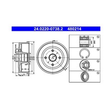 Tambour de frein Opel TIGRA