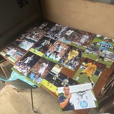 Joblot Of Signed Photos Of Football Players No COA 12 X 8 Inch
