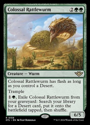 Colossal Rattlewurm NonFoil Outlaws of Thunder Junction 159 NM MTG
