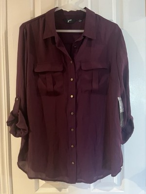 Women s NWT GNW Brand Purple Blouse Size Large