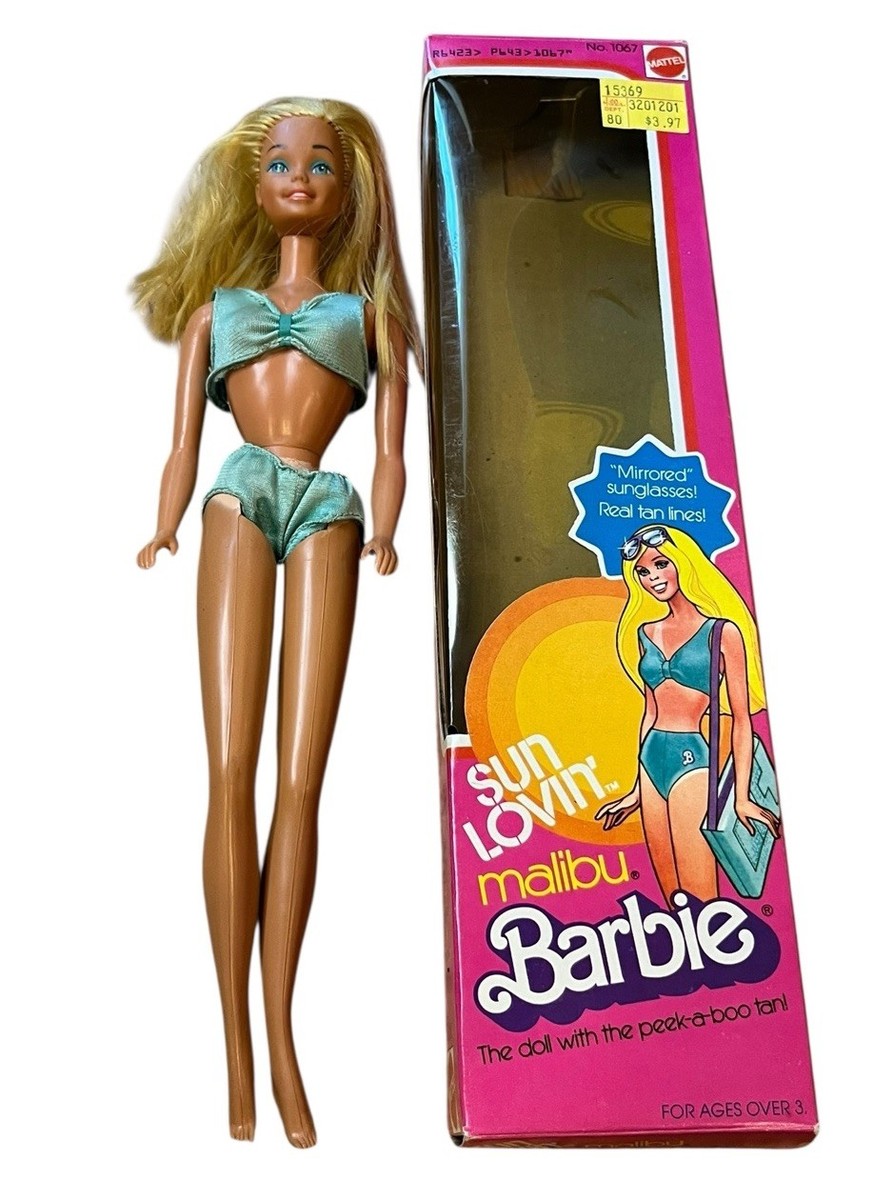 Vintage SUN LOVIN Malibu Barbie Doll Mattel 1067 In Orig Box