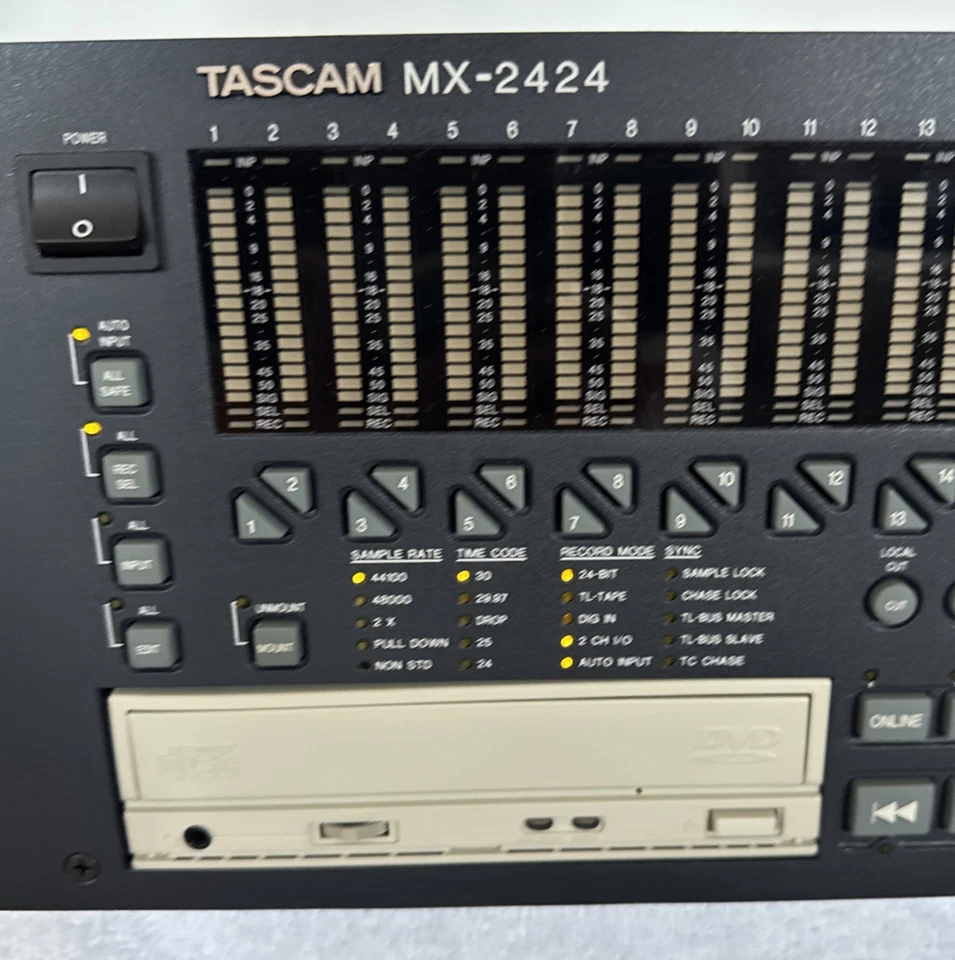 Tascam Hard Disk Recorder MX-2424 Digital 24 Bit 24 Track Original Box USA Rare - Image 3 of 4