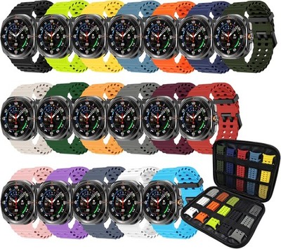 Soft Silicone Strap Compatible with Samsung Galaxy Watch Ultra 47mm Waterproof