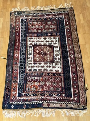 Antiker Kelim Teppich Aus Der Türkei 200cmx 140cm Handgewebt um 1910 Zertifikat 