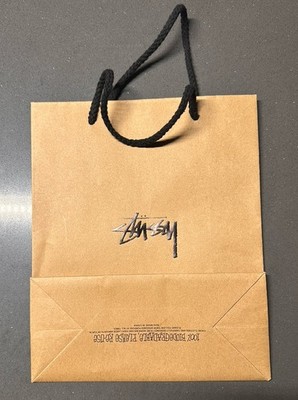 Stussy Brown Shopping Bag Tote 11 x 9 x 4 - free shipping | eBay