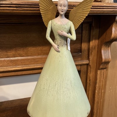 Angel On Pedestal One Hundred 80 Degrees Retired 18 Vintage Style Santos