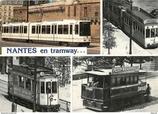 Postkarte - Züge - Straßenbahnen - Nantes mit der Straßenbahn - Multivues - CPM - Karte