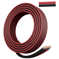 22 Gauge 2 Conductor Electrical Wire 50 Ft, 22 AWG Stranded Tinned Copper Low...