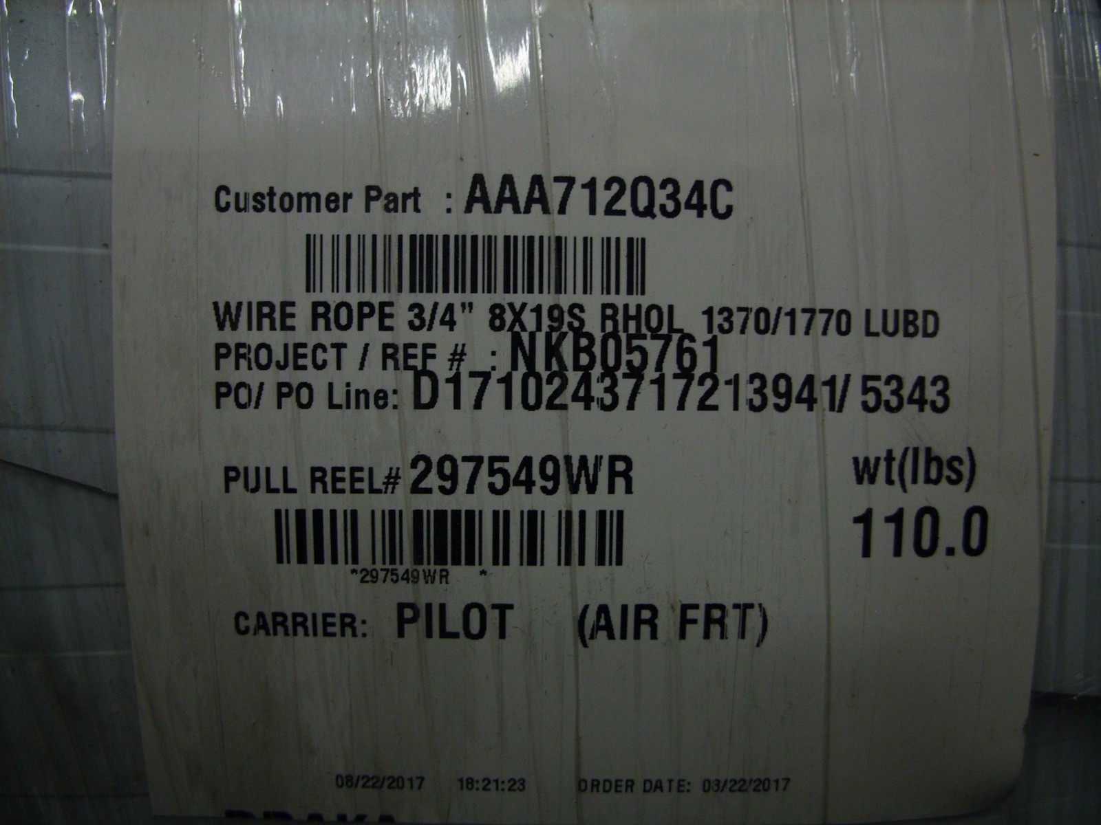 DRAKA Elevator Products - 125'F - 3/4