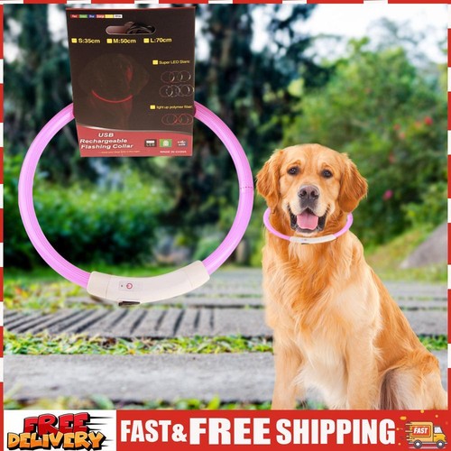 LED Dog Collar Light Up Dog Collars USB Rechargeable Glowing LED Dog