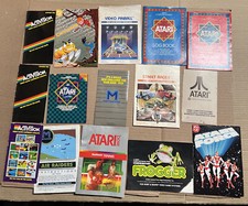 ATARI Manual Lot Catalogs-Log Book-Game Manuals-Comics - Warranty Card LOOK 