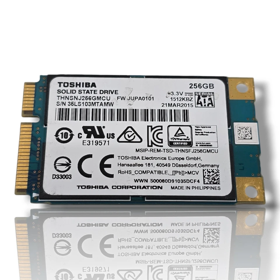 Toshiba 256GB m.Sata SSD Festplatte HDD THNSNJ256GMCU #FF11