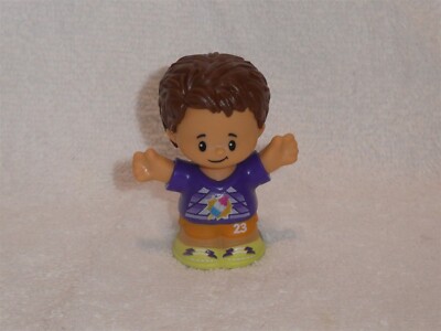 Fisher Price Little People Lemonade Stand Sports Vacation Brown Hair Boy #23 New