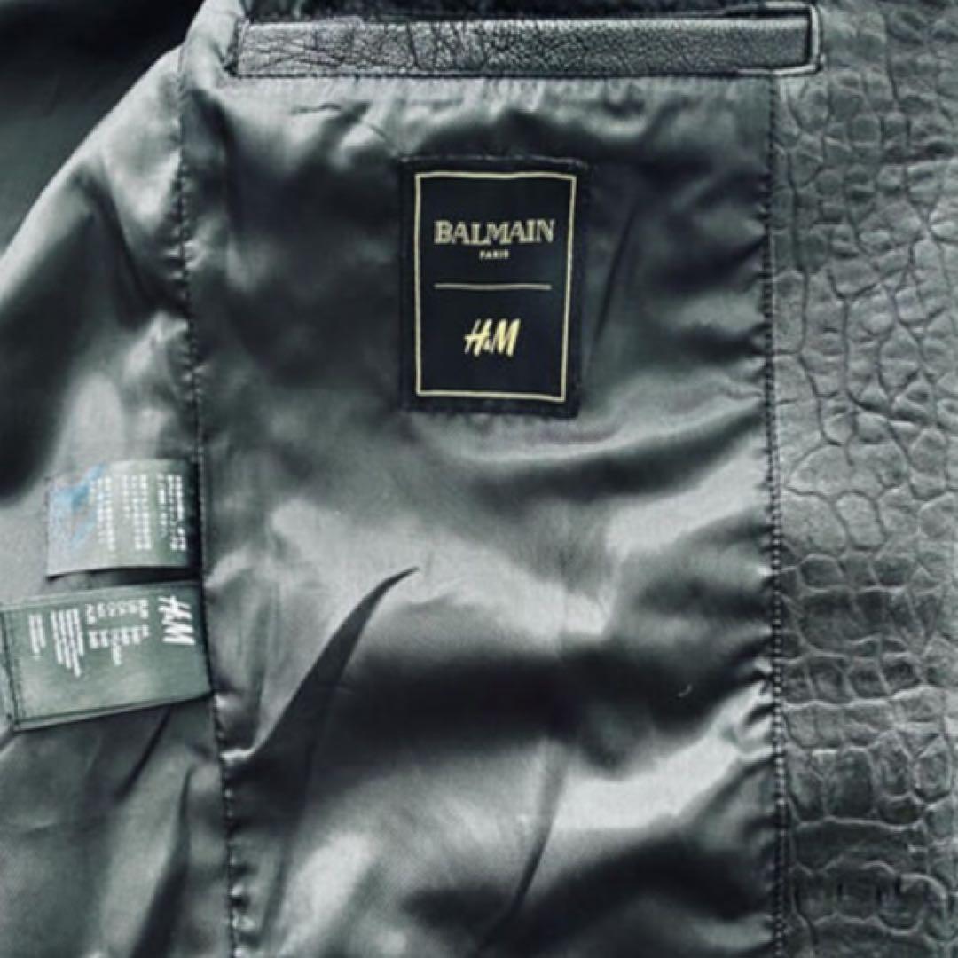 BALMAIN x H&M collaboration leather biker jacket size 44 BALMAIN x H&M collaboration leather biker jacket size 44