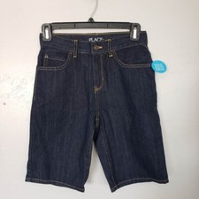 The Children's Place NWT Boys 10 Dark Wash Denim Jean Shorts Summer
