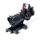 Tactical 4x32mm ACOG Red/Green True Fiber Optics Scope Chevron Reticle with RMR