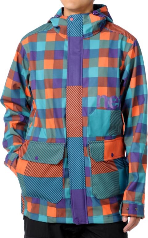 Veste de snowboard Neff Rad Plaid pour sessions freeride en poudreuse