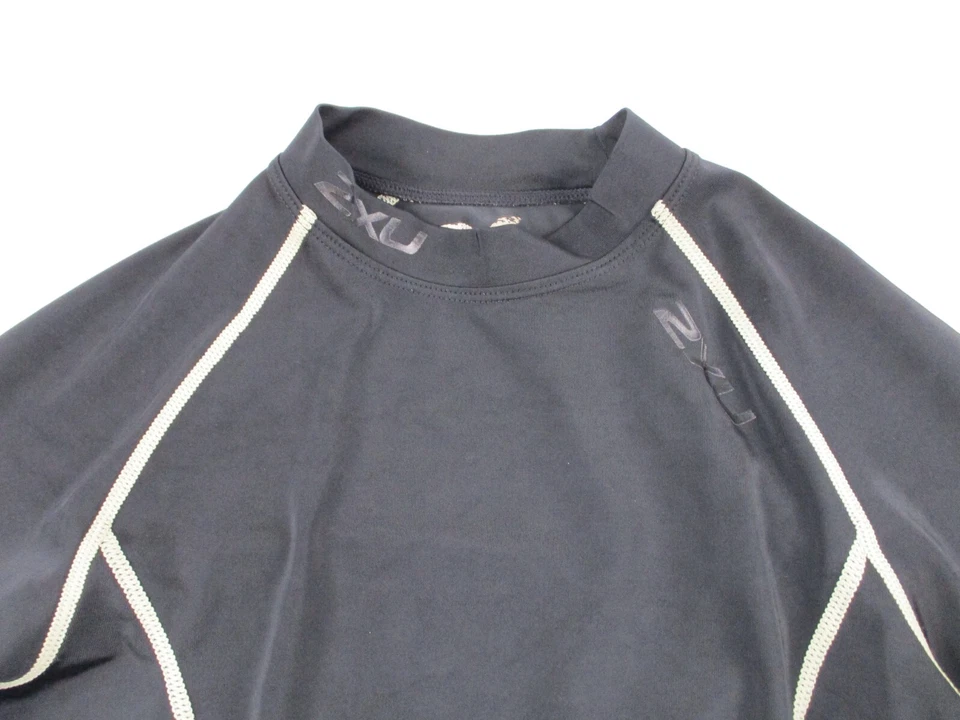 Camisa 2XU Para Hombre Talla Pequeña Negra Manga Larga Compresión Correr Atlética Foto 3 de 4