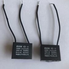 2PCS 450V 2.5UF CBB61 Ceiling Fan Motor Running Capacitor 2 Wire 50/60 Hz