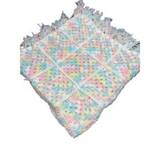 New Handmade Crocheted Baby BlanketSquare throw blanket Approx 34" Square