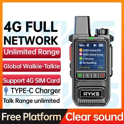 Walkie Talkie 4G Ptt Two-Way Radio MINI Wireless Devices 1000km Communication