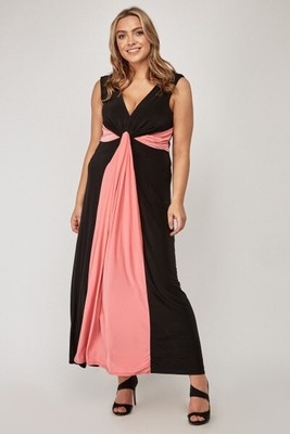 Maxikleid Gr.48+50 Damen Maxi Kleid Schwarz Festlich Sommerkleid Neu  koralle | eBay