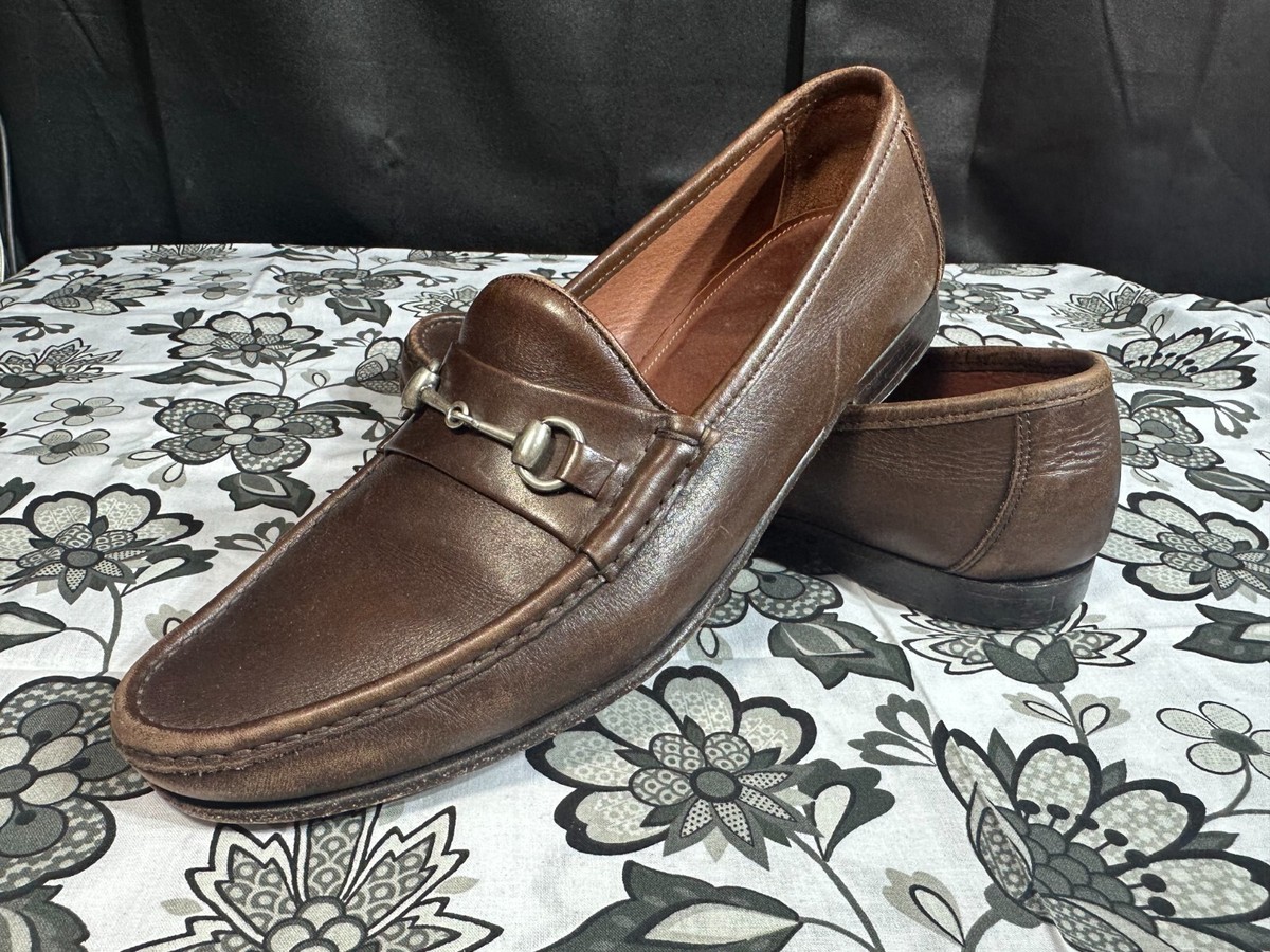 Allen Edmonds VERONA II Brown Leather Bit Loafers 11 D