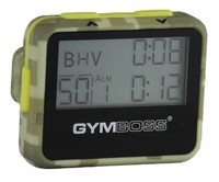 Gymboss Interval Timer And Stopwatch - Green Camouflage / Yellow Softcoat Gymboss Interval Timer And Stopwatch - Green Camouflage / Yellow Softcoat