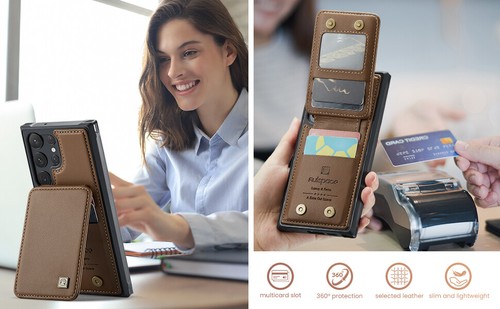 For Samsung Galaxy S23 Ultra S22 S21 Plus RFID Blocking Leather Wallet Card Case - Picture 59 of 79