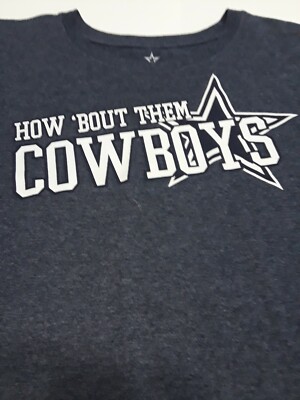 Dallas Cowboys Authentic Men's Large Navy Cotton T