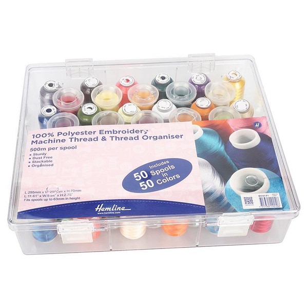 Stickgarnbox GefüLlt Maschinenstickgarn No.40 (50 Farben / 500 M)-image