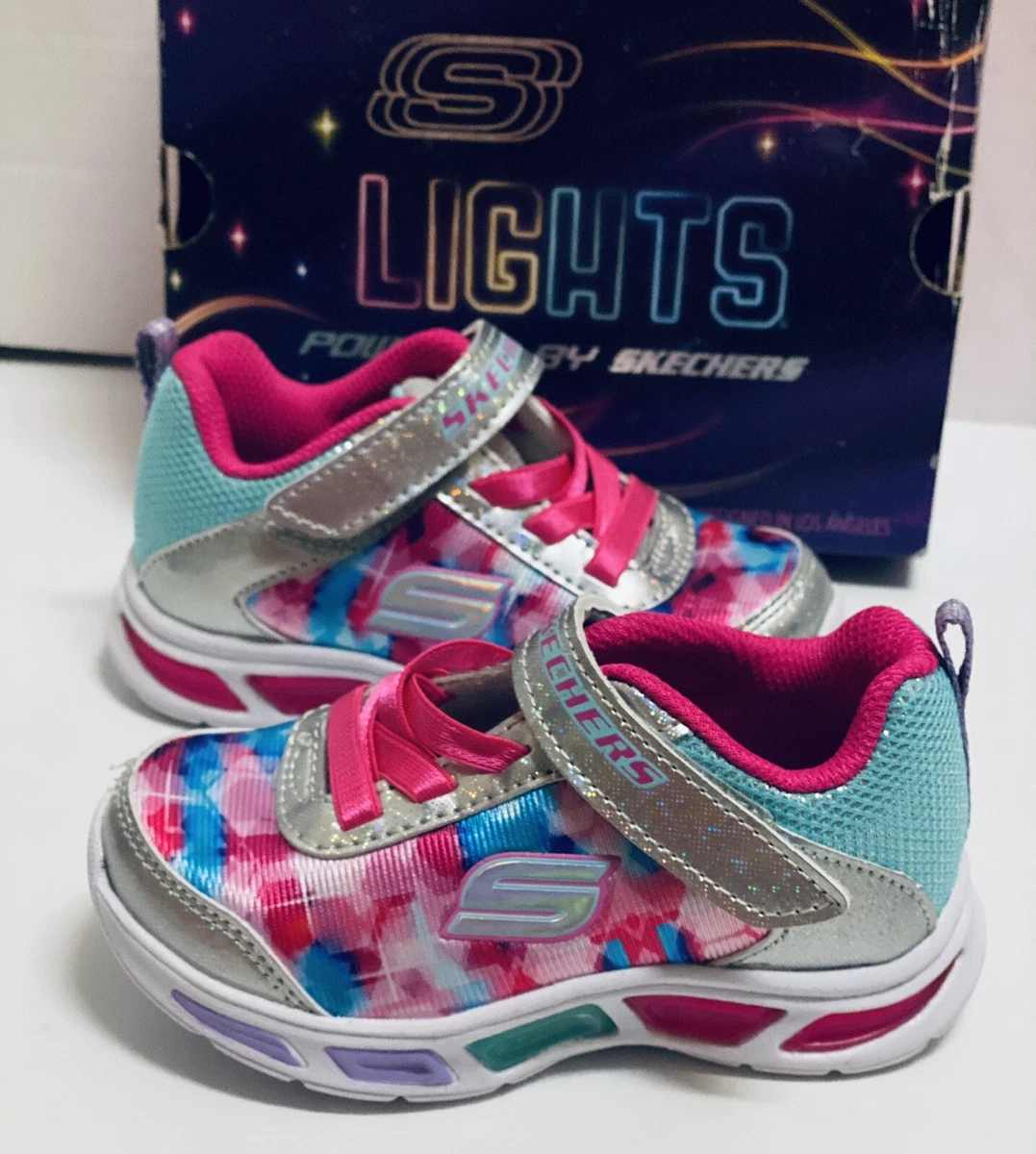 Immunitet ristet brød beskyttelse Skechers Kids Girls Size 8 M Litebeams-Dance N&#039;glow Light Up Sneakers  NIB | eBay