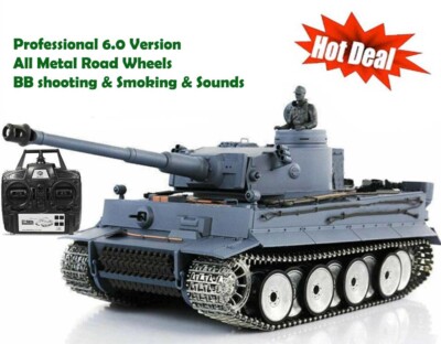 Heng Long Funkferngesteuerte RC Deutscher Tiger PLATIN VOLLMETALL-Rennräder UK