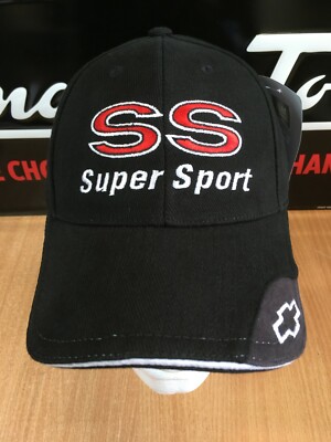 Original SS Super Sport schwarze bestickte Baseballkappe Mütze selten US-Import 
