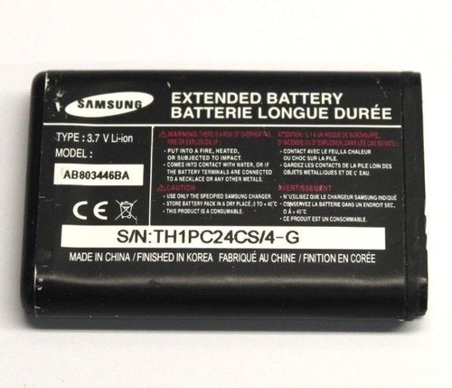 Genuine OEM Samsung AB803446BA Replacement Extended Li-Ion Battery 3.7V 1300mAh