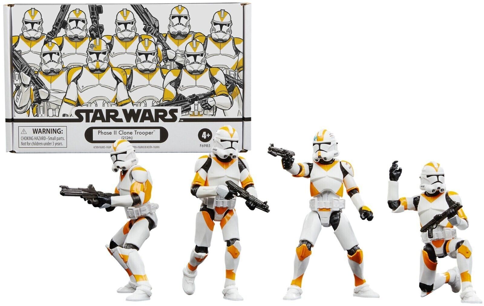 Star Wars Vintage Collection Phase II Clone Trooper 212Th 4-Pack New In Hand