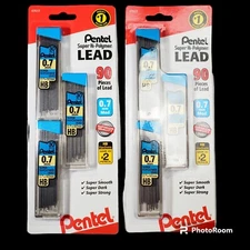 NEW Pentel 6-PK Super HiPolymer .7mm Mechanical Pencil Lead Refills CL50BP32B-K6