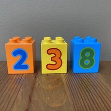 Lego 10847 Duplo NUMBER TRAIN Replacement Blocks Brick Lot of Numbers 2 3 8