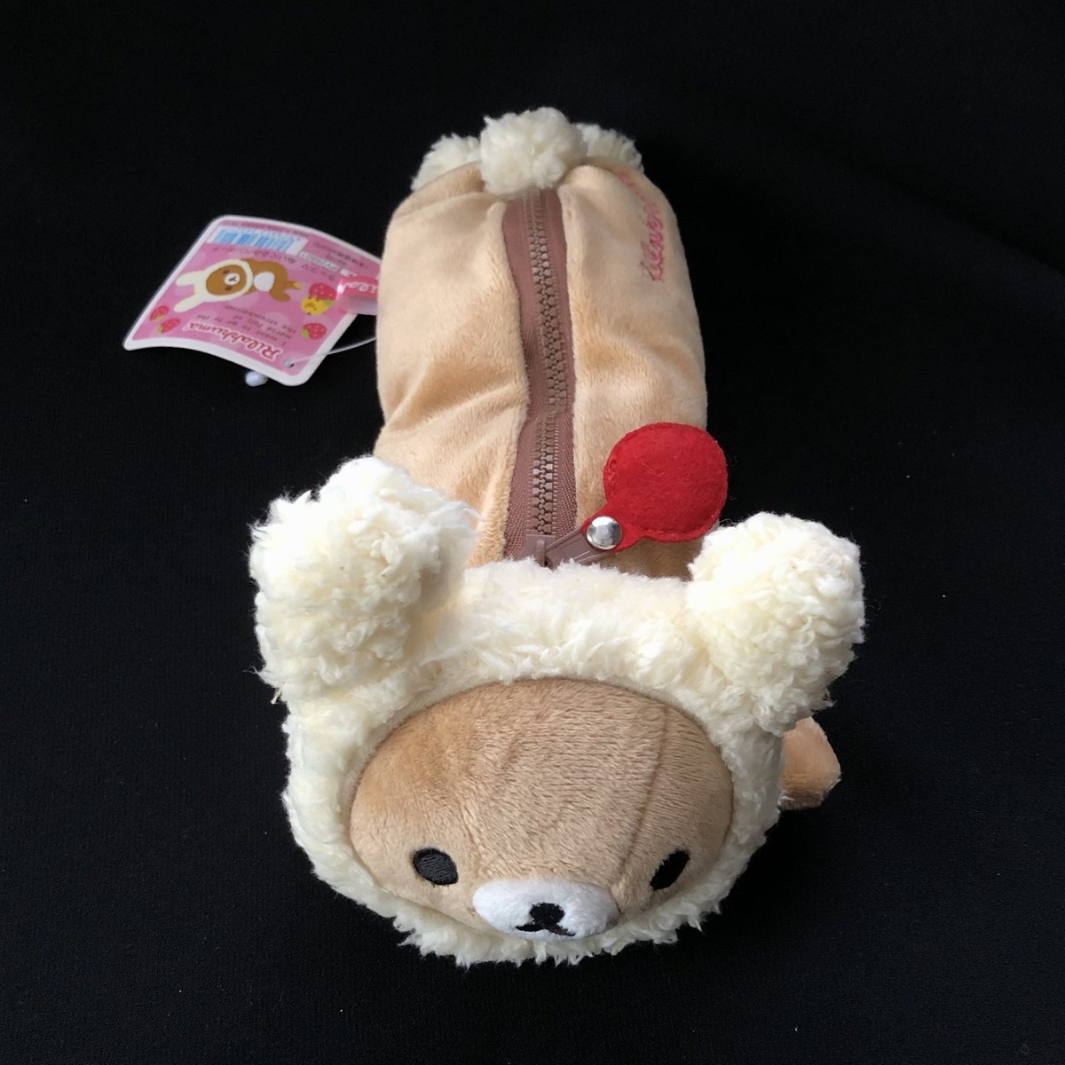 Rilakkuma Plush Pen Pouch Rabbit Strawberry Kawaii San-X Rilakkuma - Main Image