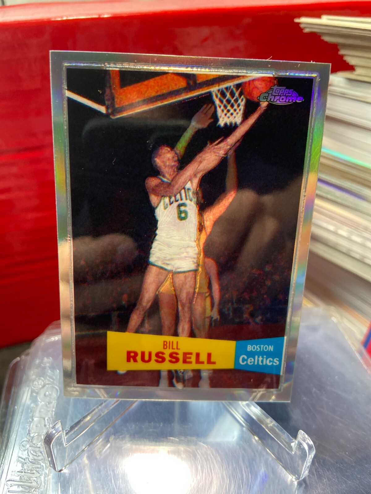 2007-08 Topps Chrome 1957-58 Variations Refractors #6 Bill Russell /999