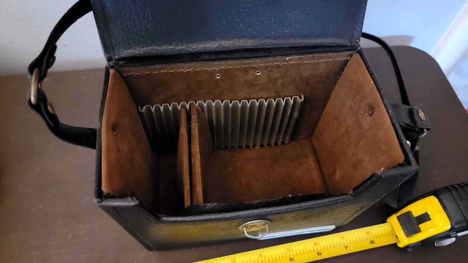 VINTAGE Safari Hard Camera Case Shoulder Strap Corrugated Inside eBay