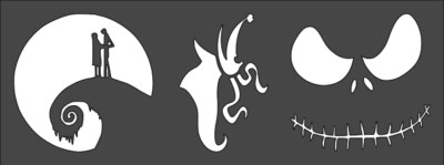 1- 3x8 inch Stencil (V-9) Nightmare Before Christmas (6mil)*****