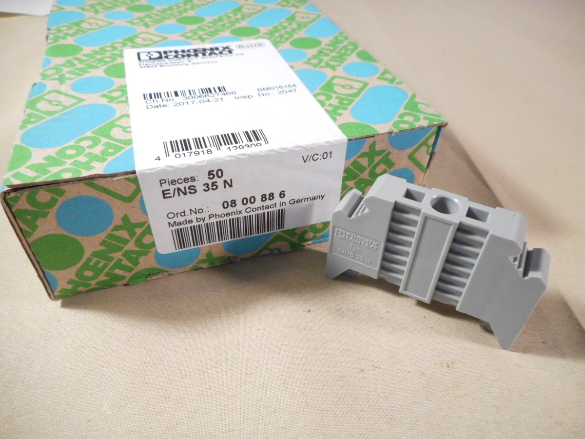 PHOENIX CONTACT 0800886 ENS 35N end clamp (NIB) | eBay