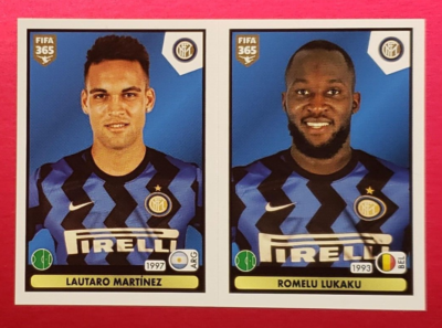 Lautaro Martinez Romelu Lukaku 229 Sticker PANINI FIFA 365 2021 - Main Image