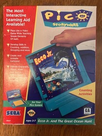 Ecco Jr. and the Great Ocean Treasure Hunt Sega Pico  Storyware Cartridge & Case