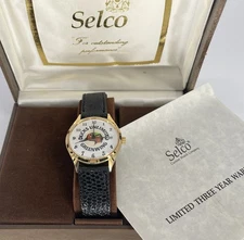 Vintage 80s NIB Ladies Ducks Unlimited Greenwing Collectible Watch Brown Leather