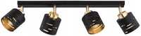 Deckenstrahler Schwarz Gold E27 Schwenkbar L:60 Cm Deckenspot Wohnzimmer