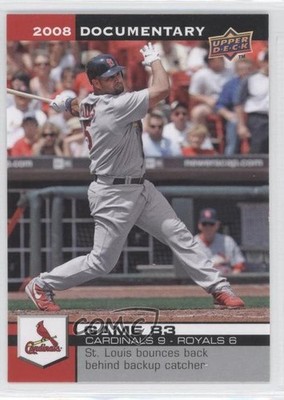 2008 Upper Deck Documentary Albert Pujols #2653 0j2