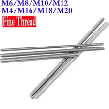 M6 M8 M10 M12 M14 M16 M18 M20 Stainless Steel All Thread Fine Threaded Rod Studs