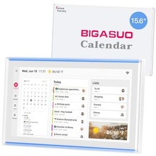 15.6 Inch Digital Calendar, Full HD Touchscreen Smart Planner 15.6 Inches White